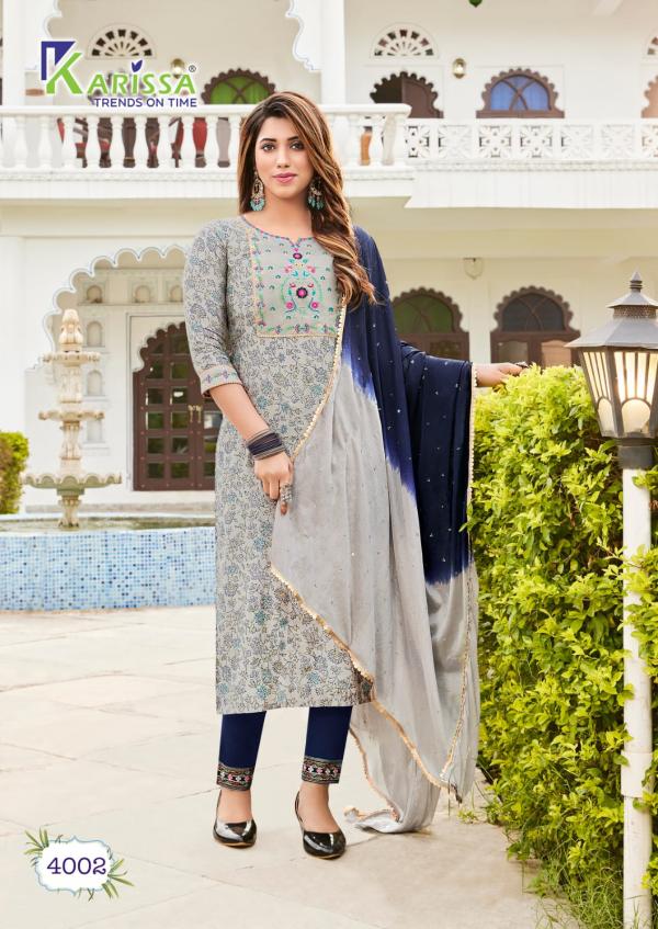 Karissa Siya Vol 4 Fancy silk Kurty With Bottom Dupatta Collection